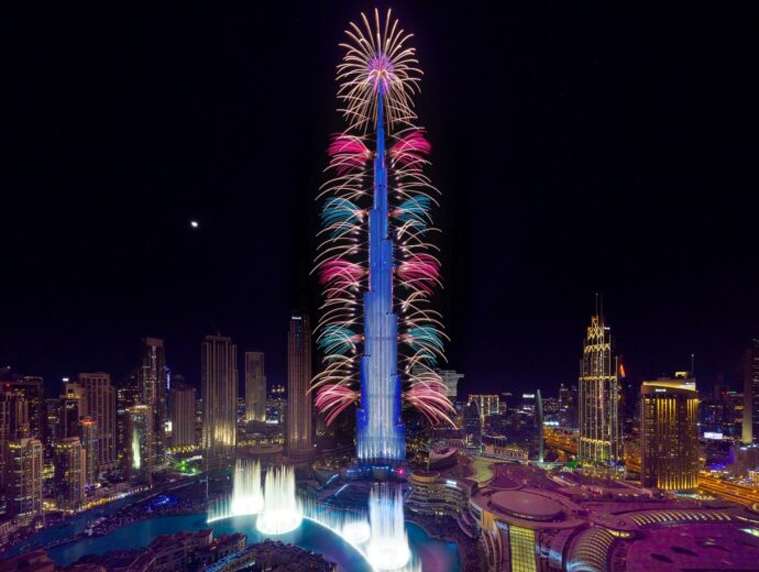 احتفالات رأس السنة - برج خليفة